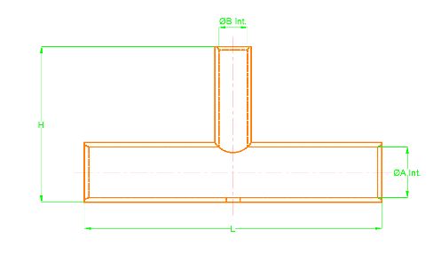Diagrama Conector Empalme tipo "T" (CET) con reducción